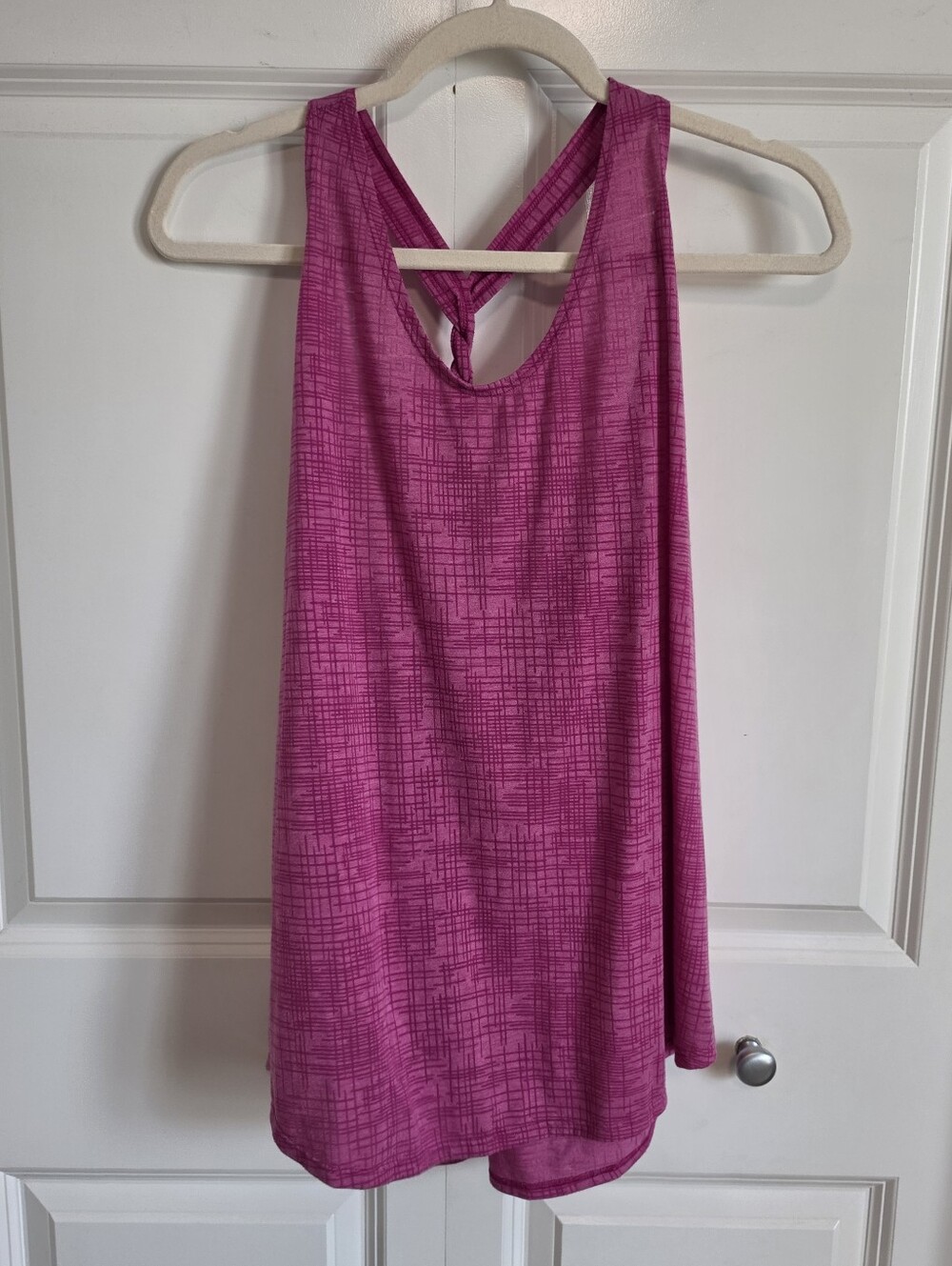 Under Armour Fuchsia pink Crisscross/braided/twist Back Performance Tank